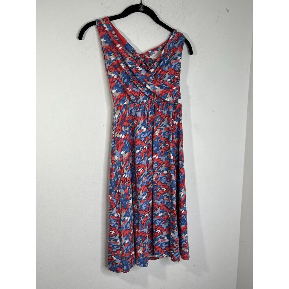 Boden St Lucia Halter Dress Multicolor Sz 6 Us 10 Uk Mod Print
